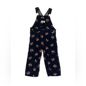 OshKosh B'Gosh Toddler Overalls 24M Corduroy Floral Farm Workwear Chore